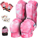 Soft-Style Kids Knee and Elbow Pads with Bike Gloves, Flexible Impact-Resistant Gear for Ages 2-11, Designed for Balance Bikes, Roller-Skating, and Skateboarding by TinyTreasures Baby Boutique