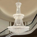 High Ceiling Chandelier 19-Lights Modern Crystal Chandeliers Silver Large Foyer Chandelier Fixtures for Staircase Living Room Hallway Entryway (H47 x W31.5) by CozyNest Decor