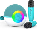 Karaoke Microphone Machine Toys for Kids Adults, Mini Portable Bluetooth Speaker with 2 Wireless Mics, Christmas Birthday Gifts for Boys Girls Ages 3 4 5 6 7 8 9 10 11 12+ Year (Green) by TinyTreasures Baby Boutique
