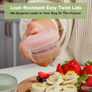 WeeSprout Leakproof Baby Food Storage - 12 Set, Small Plastic Containers with Lids, Lock in Freshness, Nutrients & Flavor, Freezer & Dishwasher Friendly, 4oz Snack Containers (Variety Matte) by TinyTreasures Baby Boutique