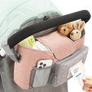 Accmor Universal Stroller Organizer with Insulated Cup Holder, Stroller Caddy Bag Accessories, Stroller Cup Holder Organizer for Uppababy Baby Jogger Britax Stroller, Pink by TinyTreasures Baby Boutique