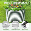 Land Guard 4×4×3ft Galvanized Raised Garden Bed Kit, Round Galvanized Planter Raised Garden Boxes Outdoor, Large Metal Raised Garden Beds for Vegetables, Silver by CozyNest Decor