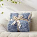 Snuggle Sac Queen Size Bedding Blankets, Super Soft Warm Oversized Blankets for Bed, Cozy Knit Fuzzy Plush Bed Blankets,Heather Royal Blue,90x90 inches by TinyTreasures Baby Boutique