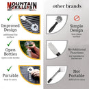 Mountain Grillers BBQ Grill Grate Scraper - Wide Portable Grill Scrubber for Outdoor Grill, Griddle, Smoke or Oven Grates - Non Slip Stainless Steel Grill Cleaning Tools with Built-in Bottle Opener by GreenHaven Gardens