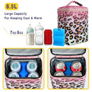 Breastmilk Cooler Bag with Ice Pack Fits 4 Bottles Up to 9 Ounce - Insulated Baby Bottle Cooler on The Go with Strap for Nursing Mom, Daycare or Travel by TinyTreasures Baby Boutique