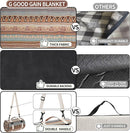 G GOOD GAIN Picnic Blankets Outdoor - Waterproof Outdoor Rug with Shoulder Carry Strap | Machine Washable Picnic Mat with Sandproof Backing for RV, Balcony, Camping, Hiking, Concerts (Orange, 9' x 6') by TinyTreasures Baby Boutique