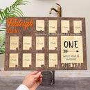 Personalized My First Year Photo Frame | 12 Months Picture Frame For Baby First Year | Displays One 5x7 Photo and Twelve 2x3 Pictures | Birthday Party Decor Newborn Memory Keepsake, Style MP2 by TinyTreasures Baby Boutique