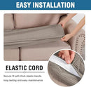 H.VERSAILTEX Super Stretch Individual Seat Sofa Covers Couch Slipcover Sets Thick Jacquard Textured Twill Fabric (2 Piece Large Sofa Cushion Covers, Taupe) by CozyNest Decor