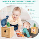 Montessori Toys for Babies 0-6 Months, 9 in 1 Learning Educational Sensory Toys for Newborn 0-3-6 Months, Includes High Contrast Cards, Baby Tissue Box Toy, Spinning Drum, Teether and More by TinyTreasures Baby Boutique