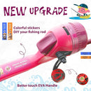 Kids Fishing Pole, Telescopic Fishing Rod, Toddler Collapsible Fishing Rod and Reel Combo with Tackle Box, Fishing Line, Bobber, and Soft Lures for Boy, Girl, Youth, Beginner, Over 4 Years Old by TinyTreasures Baby Boutique