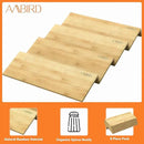 AMBIRD Bamboo Spice Drawer Organizer with Non-slip Mat,4 Tier - 2 Set Jar Spice Rack Tray From 9.5''to 19'', Seasoning Organizer for Kitchen,Cabinet,Drawers,Countertop by CozyNest Decor