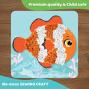 jackinthebox Poke Poke Art – Ocean Theme, Mess-Free Fabric Art and Craft, Flower Pressing Kits, Gift for Kids, Toys for Girls and Boys Ages 4 5 6 7 8 by TinyTreasures Baby Boutique