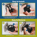 Child Safety Door Knob Cover (4 Pack) Hard-to-Remove Dual-Lock Door Handle Covers for Kids - Reusable Baby Proof Door Knob Locks - Installs Easily, No Tools Needed (Black) by TinyTreasures Baby Boutique
