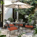 Favoyard Patio Chair Cushions 18 x 18 x 3 Inch Waterproof Outdoor Seat Cushions for Patio Furniture 3-Year Color Fastness Garden Sofa Couch Chair Pads with Handle & Adjustable Straps Set of 2, Spice by GreenHaven Gardens