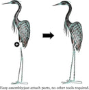 Kircust Garden Crane Statues, Standing Metal Patina Heron Decoy Outdoor Statue, 42-46 Inch Bird Yard Art for Patio Lawn Pond, Set of 2 by GreenHaven Gardens
