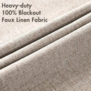 MIULEE Linen Texture Curtains for Bedroom Solid 100% Blackout Thermal Insulated Khaki Curtains Grommet Room Darkening Drapes for Living Room Nursery 52x108 Inch (2 Panels) by TinyTreasures Baby Boutique