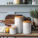 Yangbaga Coffee Canister with Airtight Lid, Ceramic Sugar Canisters Sets for the Kitchen, Food Storage Containers for Ground Coffee,Tea,Sugar,Spice by CozyNest Decor