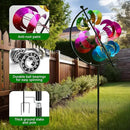 Wind Spinner for Garden and Yard - Large Metal Kinetic Wind Sculpture for Outdoor Decor (Moons) by CozyNest Decor
