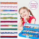 Friendship Bracelet Making Kit with Storage Box,DIY String Bracelet Arts and Craft for Girls Aged 8-12,Kids' Travel Activity Toy Set,Birthday Gifts for Ages 6 7 8 9 10 11 12 Year Old (Light Blue) by TinyTreasures Baby Boutique