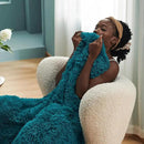 Bedsure GentleSoft Fluffy Turquoise Teal King Size Blanket for Bed, Thick Soft Sherpa Faux Fur Fleece Bedding Fuzzy Plush Winter Warm Heavy Large King Blanket, Cozy Teal Gifts for Men Women, 108x90 by CozyNest Decor