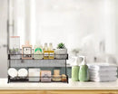 CAXXA 2 PK 2 Tier Mesh Kitchen Counter-top or Wall Mount Spice Rack Jars Storage Organizer, Bronze by CozyNest Decor