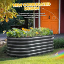 KING BIRD Raised Garden Bed Kit 2025 Upgraded Quick-Setup Galvanized Planter Garden Box Outdoor for Gardening, Vegetables, Flowers, 74x36x23 in, Dark Grey by GreenHaven Gardens