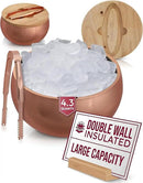 Gusto Nostro 4.1L Insulated Ice Bucket with Lid and Tongs, Double Wall Stainless Steel Ice Bucket Large, BPA Free Ice Bucket for Cocktail Bar, Keeps Champagne, Wine, Beer Chill for Parties (Rose) by CozyNest Decor