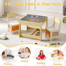 Kids Table and Chair Set, 3 in 1 Wooden Activity Table with Detachable Tabletop, Toddler Table and Chair Set with Storage Drawer, Kids Play Table for Children Art, Craft, Eating, Learning by CozyNest Decor