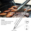 grilljoy 8PCS BBQ Grill Tools Set with Extra Thick Stainless Steel Spatula, Fork, Tongs & Cleaning Brush - Complete Barbecue Accessories Kit with Portable Bag - Perfect Grill Gifts for Men Black by GreenHaven Gardens
