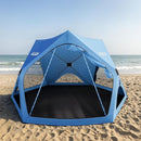 ACACIA Beach Tent Sun Shelter | 4-Person Portable Camping Tent with UPF 50+ Protection | Easy Setup Pop up Sun Shade | 10×10ft Privacy Sunshade for Camping & Backyard by TinyTreasures Baby Boutique