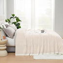 Snuggle Sac Queen Size Oversized Super Soft Bed Blanket - Warm & Cozy Knit Fuzzy Microfiber Blankets in Heather Ivory, 90 x 90 by TinyTreasures Baby Boutique