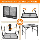 Folding Table, Easy for Storage, Compact and Portable Picnic Table for Grill, Outdoor Camping, Garden, Patio, Dining, BBQ, Party, Market, 3Ft (Medium, Black) by GreenHaven Gardens
