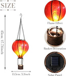 TERESA'S COLLECTIONS Hot Air Balloon Solar Lantern for Garden Decor ,Flickering Flame Hanging Solar Light for Outdoor ,Red Plastic Lamp for Yard Tree Gift for Mom by GreenHaven Gardens