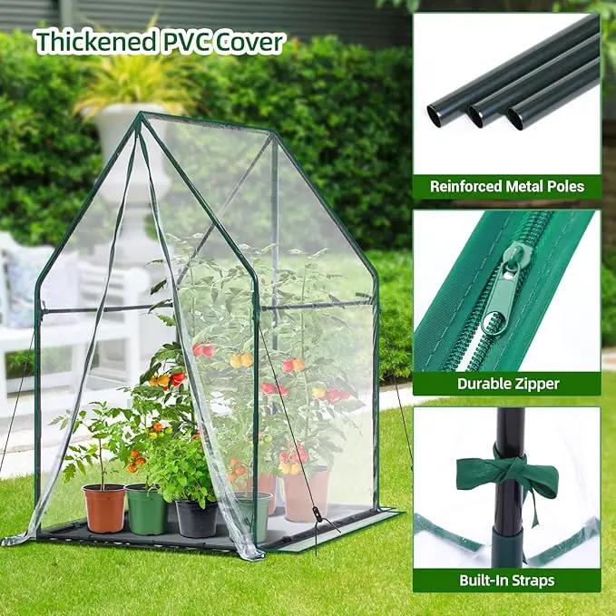 Mini Greenhouse for Indoor Outdoor: Ohuhu Portable Green House with Waterproof Pad for Small Plants Nursery Germination, 36"x36"x58.5" Heavy-Duty PVC Cover Tent Humidity Dome Seedling Accessory, photo 2 of 8