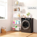 5 Tiers Shelf Metal Storage Shelves Wire Rack Closet Organizers with Wheel for Garage Kitchen Bathroom Laundry Chrome 11.8" D x 17.7" W x 55" H by CozyNest Decor