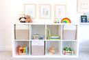 NaturalCozy 13 Inch Cube Storage Bins Cotton Rope Woven Baskets for Organizing 3-Pack | 13 x 13 Storage Cubes | Fabric Square Storage Baskets for Shelves Organizer, Kids Toy Bins, Closet Baby Nursery by TinyTreasures Baby Boutique