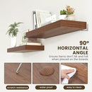 Deep Floating Shelves for Wall | 36 Inch Wide x 12 Inch Deep Floating Shelves | 36W x 12D Rustic Walnut Wide Wall Shelves | Bookshelf Laundry Shelf TV Shelf by CozyNest Decor