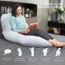MOON PARK Pregnancy Pillows for Sleeping - U Shaped Full Body Maternity Pillow with Removable Cover - Support for Back, Legs, Belly, HIPS - 57 Inch Pregnancy Pillow for Women - Light Grey by TinyTreasures Baby Boutique