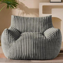 Giant Plush Bean Bag Chair for Adults with Armrests - Oversized Comfy Light Grey Beanbag Lounge Lazy Floor Sofa Accent Chair for Living Room, Bedroom & Dorm, Cozy Fluffy Single Cloud Mini Couch by CozyNest Decor