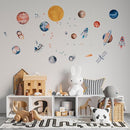 Solar System Wall Decals for Kids - Planets and Space Themed Wall Stickers by Lipastick - Peel and Stick Vinyl Decals for Boys and Girls Bedroom, Nursery, Playroom - Wall Stickers for Girls Room by TinyTreasures Baby Boutique