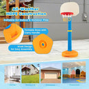 Costzon Kids Basketball Hoop, Height Adjustable 3.9FT- 5.2FT Basketball Goal for Kids, Portable Mini Basketball Set, Indoor Outdoor Toddler Basketball Hoop, Gift for Boys Girls by TinyTreasures Baby Boutique