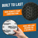 Chemical Guys Hex-Logic Finishing Pad Black (6.5 Inch) (3 Pack) – Ultra Soft Foam Pads for Wax, Sealant & Glaze Application On Large Panels by GreenHaven Gardens