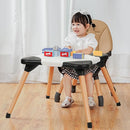 Gofirst 6 in 1 Convertible Wooden High Chair for Babies and Toddlers - Infant Dining Booster Seat With Building Block Table and 4-Position Removable Feeding Chair by TinyTreasures Baby Boutique