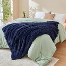 GONAAP Fuzzy Faux Fur Throw Blanket Dark Navy Super Soft Cozy Plush Fuzzy Shaggy Blanket for Couch Sofa Bed (Dark Navy, Throw(50"x60")) by CozyNest Decor