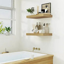 Heimlove Bathroom 12'' Deep Floating Shelves for Wall - Shelf Over Toilet Wall Mounted Farmhouse 24 inches,Rustic Wood Wall Shelves Decor & Storage Set of 1 Oak by CozyNest Decor