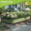 2PCS 8x4x1ft Galvanized Raised Garden Bed-Outdoor Galvanized Planter Box for Vegetables, Fruits,Herbs, Flowers, Metal Raised Garden Bed kit-Green by GreenHaven Gardens