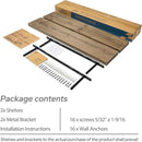 BGMG 36 inch Walnut Floating Shelves for Wall Set of 2, Solid Real Wood Rustic Mount Shelves for Living Room Bedroom Kitchen Farmhouse with Sturdy Hidden Bracket-36x 6.7 x1.25 inch by CozyNest Decor