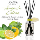LOVSPA Reed Diffuser Set, Sage & Citrus Scented Oil Diffuser with Sticks, Home Fragrance Accessories for Bathroom Shelf Decor, Aroma Diffusers for Home or Office Desk, USA Made by CozyNest Decor