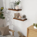 Fun Memories 16 Floating Shelves, 9 Inch Deep Wall Shelf for Bathroom, Rustic 16 x 9 Floating Shelf for Kitchen, Bedroom, Wide Wooden Shelves Wall-Mounted, Rustic Brown Color, Set of 2 by CozyNest Decor