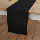 Solino Home Linen Black Table Runner 108 Inches Long - 100% Pure Linen Dining Table Runner 14 x 108 Inch for Fall, Autumn, Halloween, Thanksgiving - Fete by CozyNest Decor